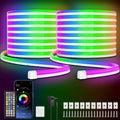 30M/20M Flexible LED Neon Rope Lights Control with App/Remote, IP65 Outdoor RGB String Lamp, Music Sync for Rooms, Pool, Garden